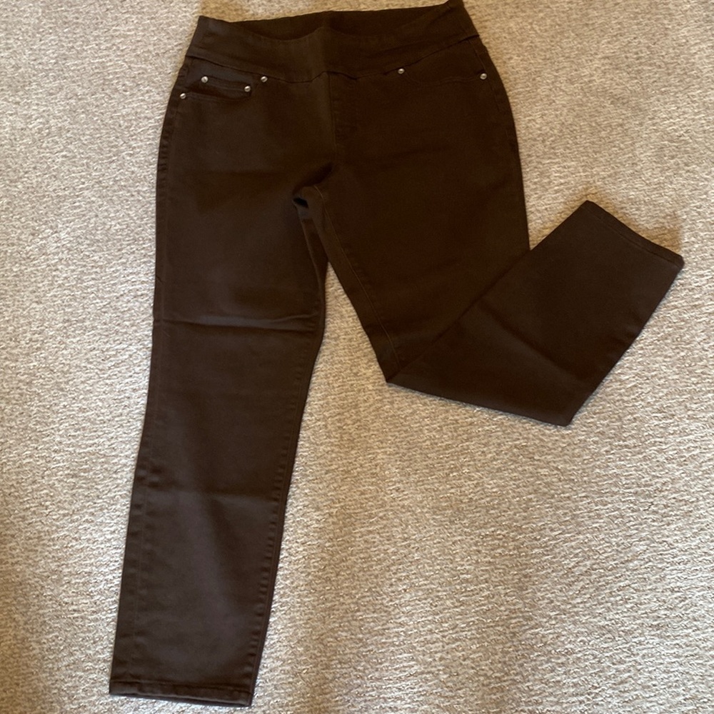 Jag western style brown jean pull on pant sz 16 NWOT